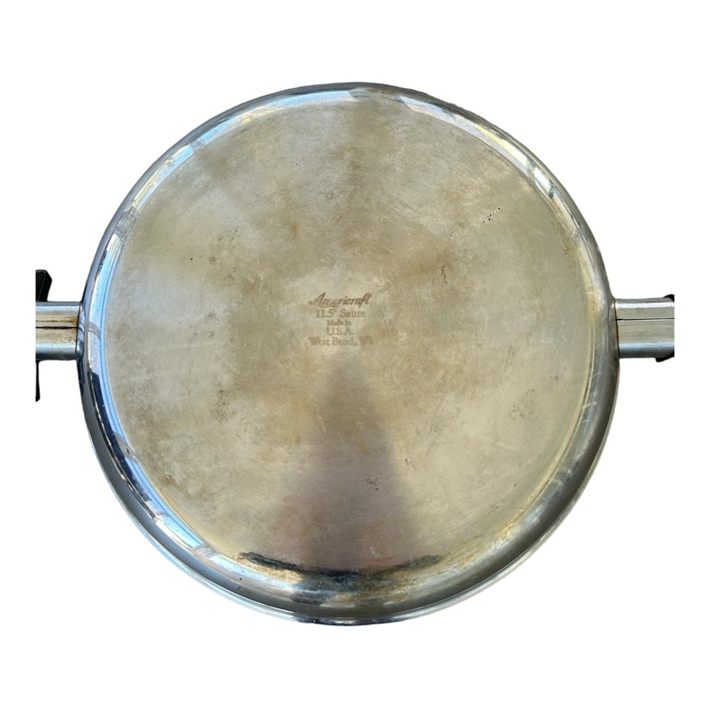 Americraft 11.5" Sauté Pan Stainless Steel Frying Pan Skillet Waterless … - Picture 7 of 9